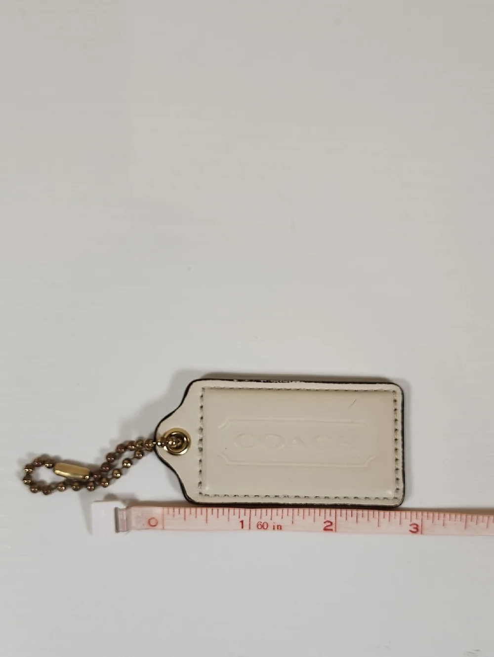 Coach Large Cream Hangtag